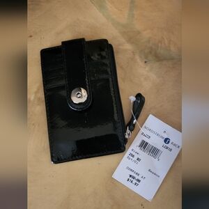 Lodis Black Paton Leather Key & Card Holder